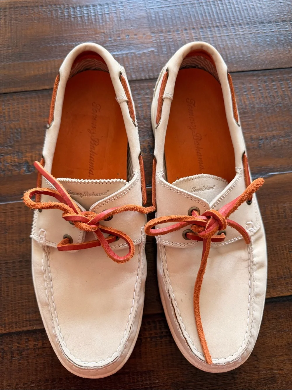 Tommy Bahama White Boat Shoes